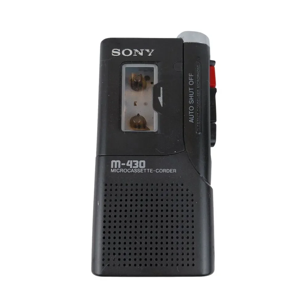 Vintage Sony M-430 Micro Cassette Voice Tape Recorder Black Tested New Belt